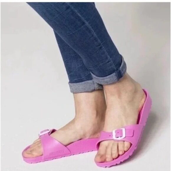 Birkenstock Women's Magenta Eva Madrid Essential Sandals Slippers Size 8 2634 - Picture 2 of 16
